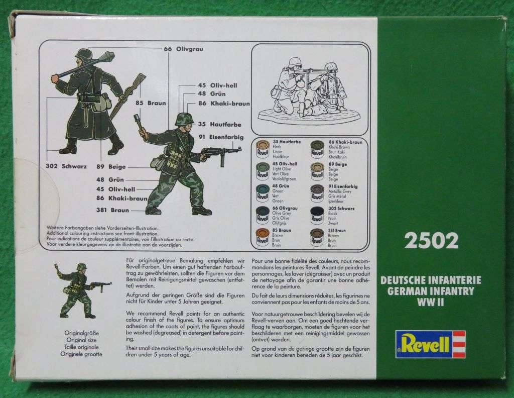 **REVELL**MODEL KIT**GERMAN INFANTRY FIGURES (50 PARTS)**1/72**VINTAGE**