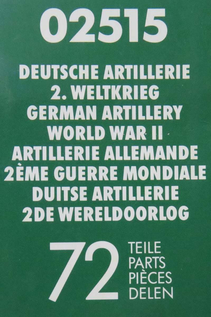 **REVELL**MODEL KIT**WWII GERMAN ARTILLERY FIGURES (72 PARTS)**1/72**VINTAGE**