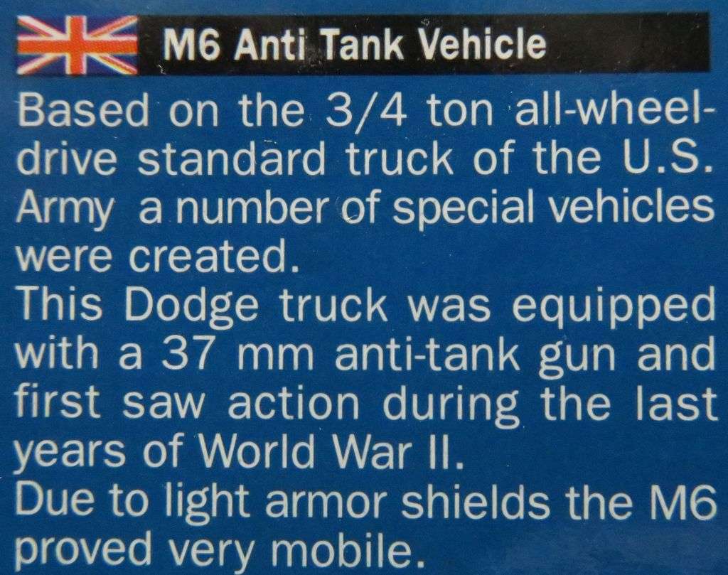 **ITALERI**MODEL KIT**DODGE M6 ANTI-TANK VEHICLE**WITH 3 FIGURES**1/72**