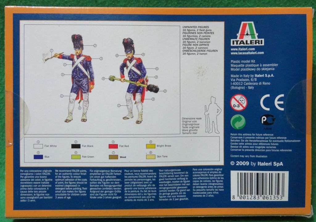 **Italeri**Model kit**French Imperial Guard Artillery (16 figures/2 field guns)**Vintage**1/72**