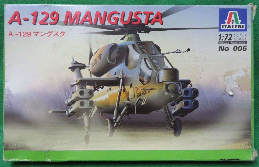 **Italeri**Model kit**A-129 MANGUSTA - Light Combat Helicopter**Vintage**Scale 1/72**