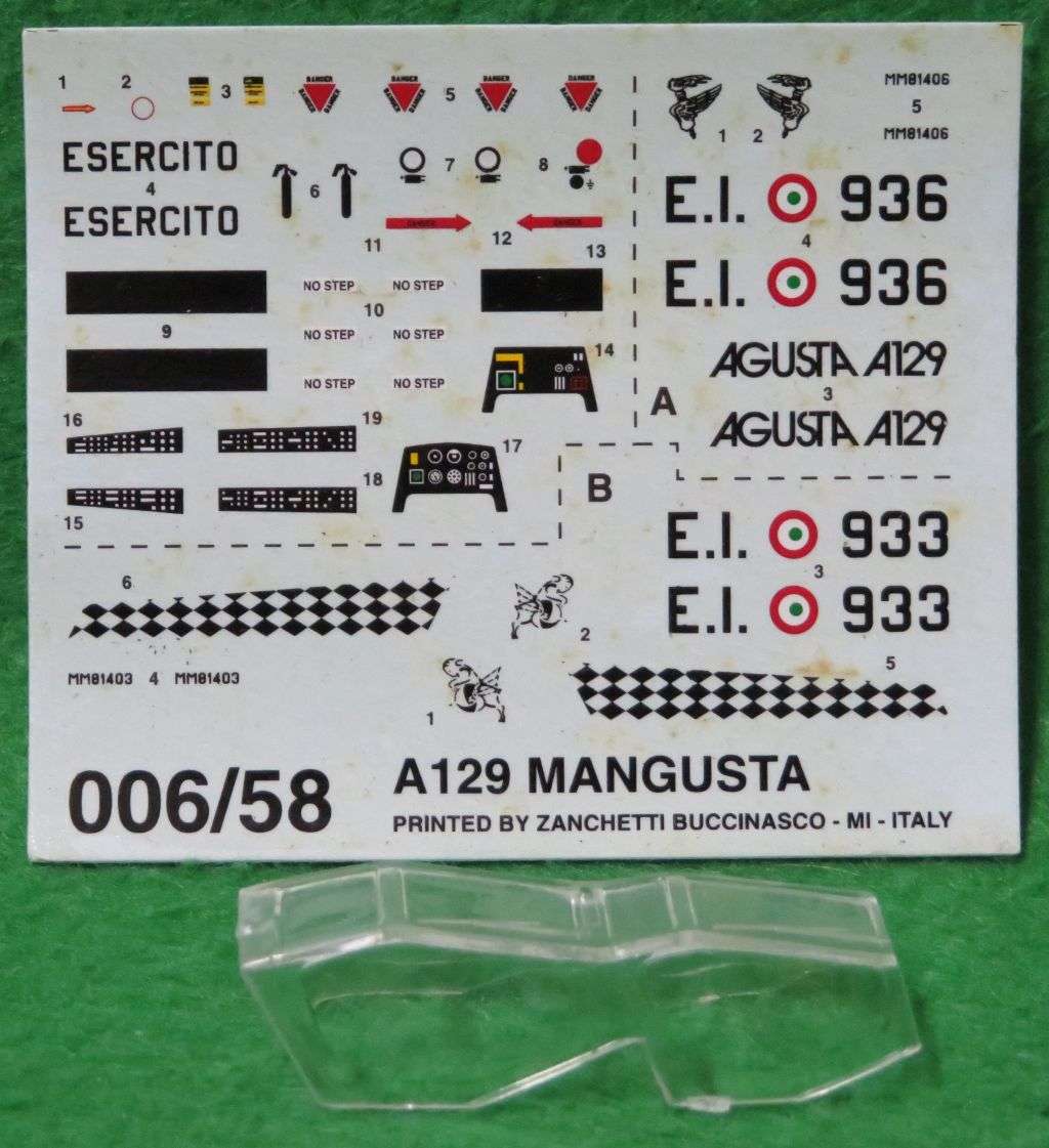 **Italeri**Model kit**A-129 MANGUSTA - Light Combat Helicopter**Vintage**Scale 1/72**