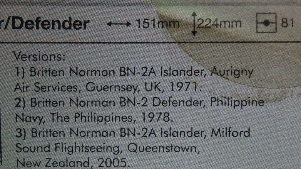 **Airfix**Model kit**Britten Norman - Islander / Defender**Vintage**1/172**