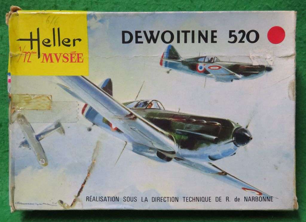 **Heller**Model kit**Dewoitine 520**Vintage**Scale 1/72**