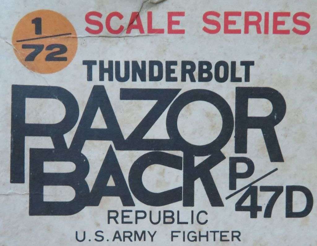 **Hales**Model kit**Thunderbolt P-47D Razor Back - US Army Fighter**Vintage**1/72**