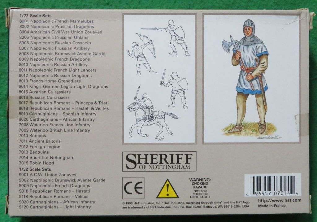 **Hat**Model kit**Sheriff of Nottingham (36 Parts)**Vintage**Scale 1/72**