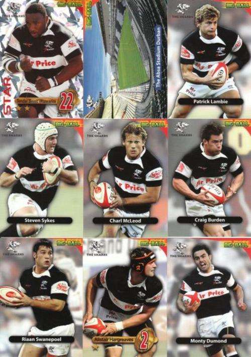***SHARKS***1 X STARPLAYER & STADIUM***2010 BIG-BALL RUGBY TRADING CARDS***