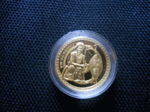 1999 Zulu Nation 24 carat gold coin.!!!! Bargain !!!!!!
