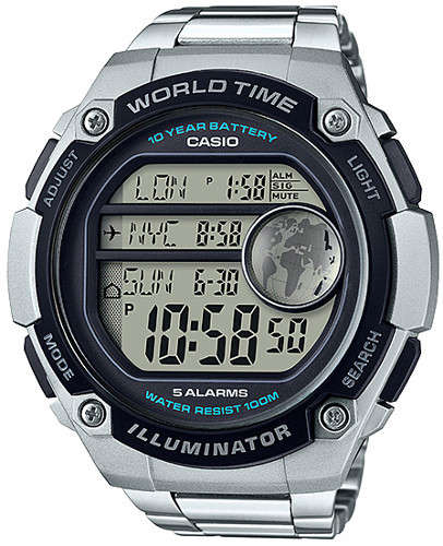 Casio 10-Year Battery Digital Men`s Watch (AE-3000WD-1A)