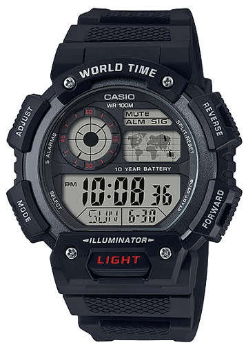 Casio 10-Year Battery Digital Men`s Watch (AE-1400WH-1A)