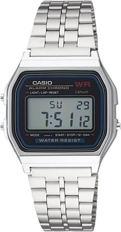 Casio Digital Alarm Metal Band Vintage Watch (A159W-N1)