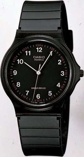 Casio Men's W/R BLACK DIAL  MQ-24-1B