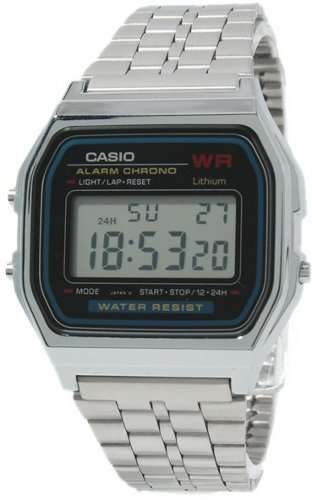 Casio Digital Alarm Metal Band Vintage A-159WA-N1