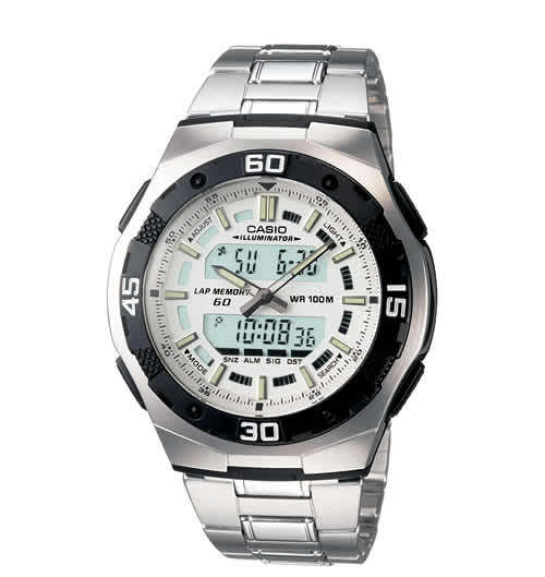 Casio Men's Ana-Digi SS Sport Watch AQ-164WD-7AV