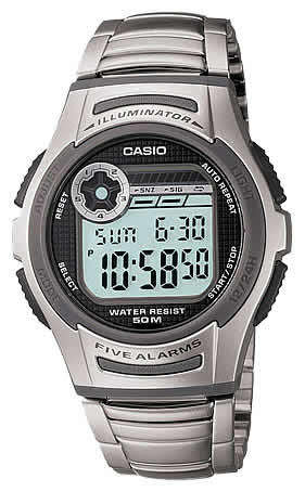 Casio 5-Alarm Digital Mens Watch W-213D-1A