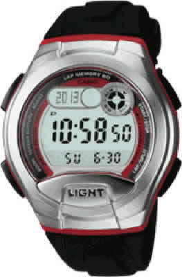 Casio BLACK Sports Mens Watch Alarm Gents NEW W-752-4BV