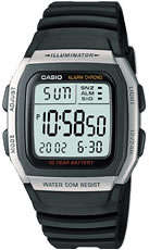 Casio Sportstimer 50m 1/100 Dual time Resin for men W-96H-1A