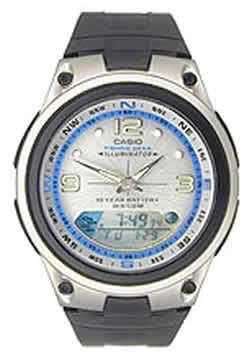 Casio Outgear Men's Illuminator Fishing Moon phase watch 10 Yr Battery AW-82-7AV