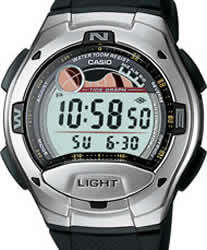 CASIO Men's 100m WR Tide Graph Moon Phase Watch 10 Year battery W-753-1AV