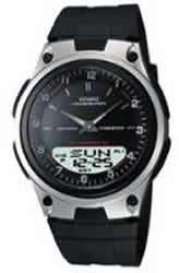 Casio Men's World Time Ana-Digi Data Bank 10-Year-Battery Watch AW-80-1AV