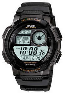 Casio Digital Watch WorldTime AE-1000W-1A