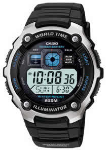 Casio Digital Watch WorldTime AE-2000W-1A