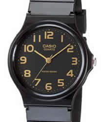Casio Men's W/R BLACK DIAL  MQ24L-1B2