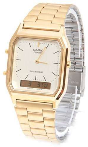 Casio Men's Analog Digital Gold Tone Watch AQ230GA-9D