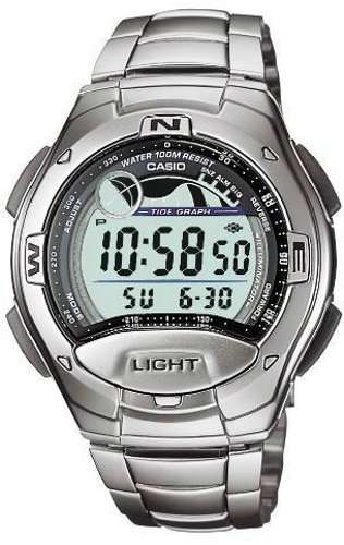 CASIO 100M TIDE GRAPH MENS SPORT WATCH W-753D-1A