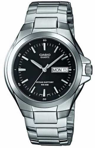 Casio S-STEEL "10 YEARS BATTERY" Quartz Watch MTP-1228D-1A