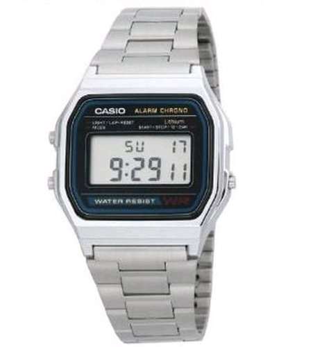 Casio Digital Alarm Metal Band Vintage A-158WA