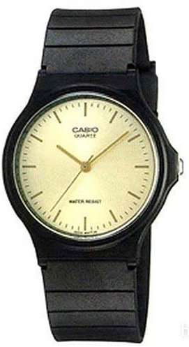 Casio Men's W/R Gold Dial Watch MQ24L-9E