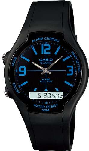 Casio Dual Time Mens Watch AW-90H-2B