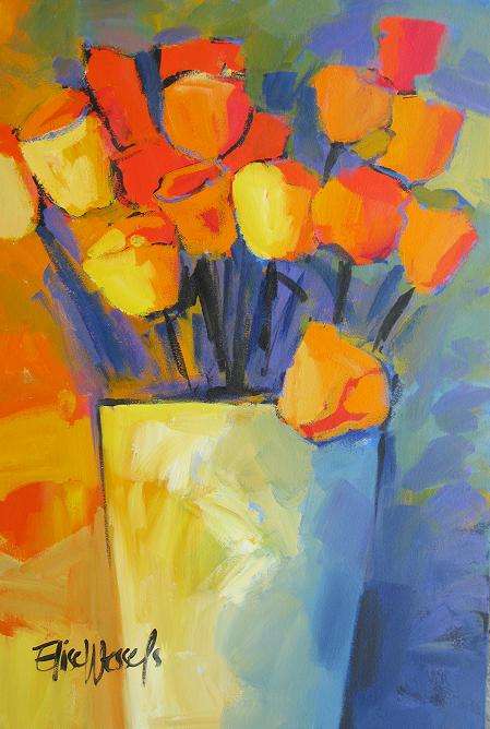 Tulips in the sun  (LARGE canvas) !!!