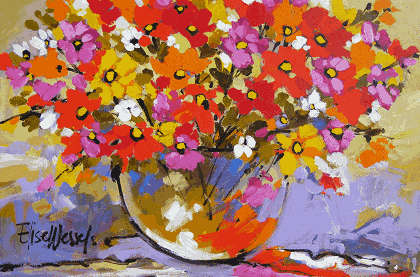 Flowers in my vase ((900mm x 600mm)