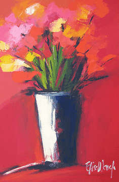 Flowers by Elise Wessels with Palette knife (900 x 600)!!