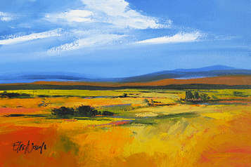 Original Landscape by Elise Wessels with Palette knife (900 x 600)!!