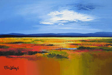 Original Landscape by Elise Wessels with Palette knife (900 x 600)!!