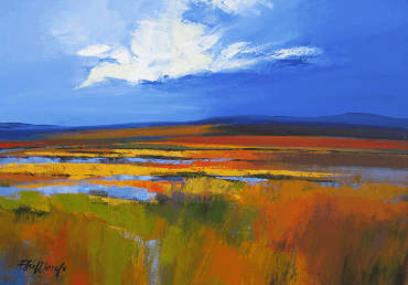 Original Karoo landscape by Elise Wessels with Palette knife (1000 x 700)!!