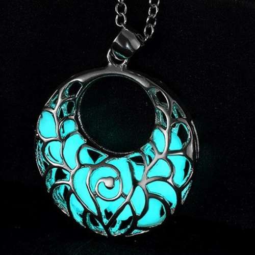 New Filigree design Glow in the Dark pendant with Free chain included