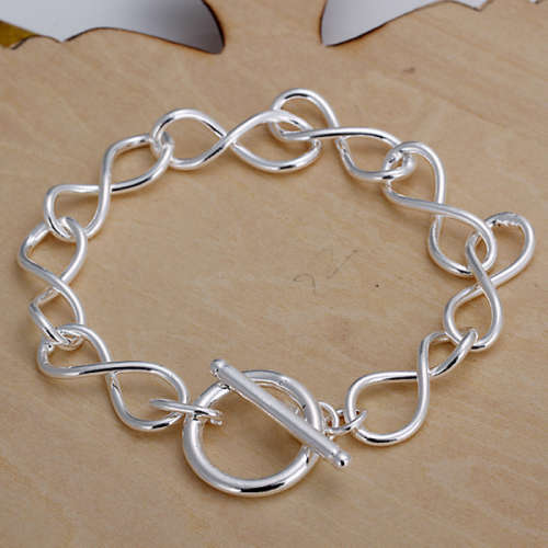 New 925 sterling silver filled Infinity style bracelet