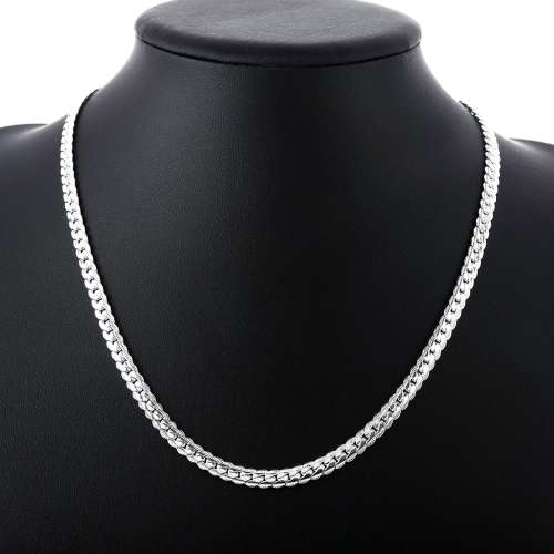 New 925 Sterling silver filled Ladies plain design Necklace + Option of matching bracelet