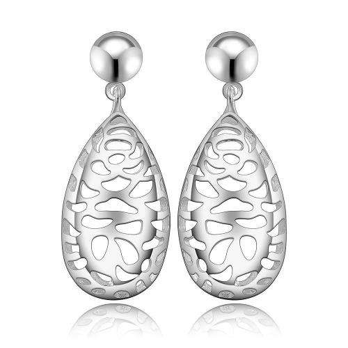 New 925 Sterling Silver filled Ladies filigree design drop earrings
