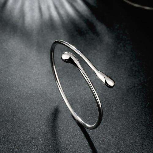 New 925 Sterling silver filled Waterdrop design bangle