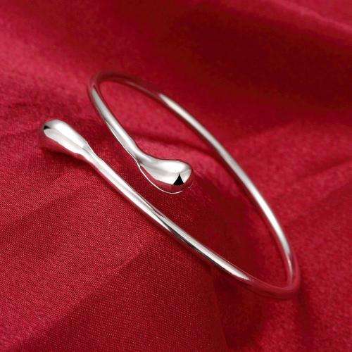 New 925 Sterling silver filled Waterdrop design bangle