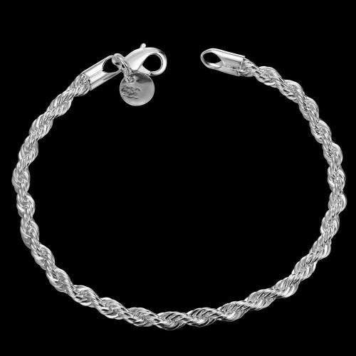 New 925 Sterling Silver filled Twist style bracelet
