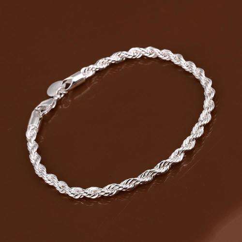New 925 Sterling Silver filled Twist style bracelet