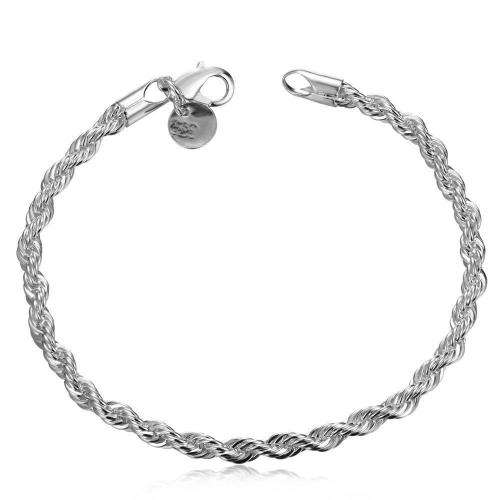 New 925 Sterling Silver filled Twist style bracelet