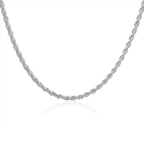 New 925 Sterling Silver filled Twist style Necklace with option for matching bracelet