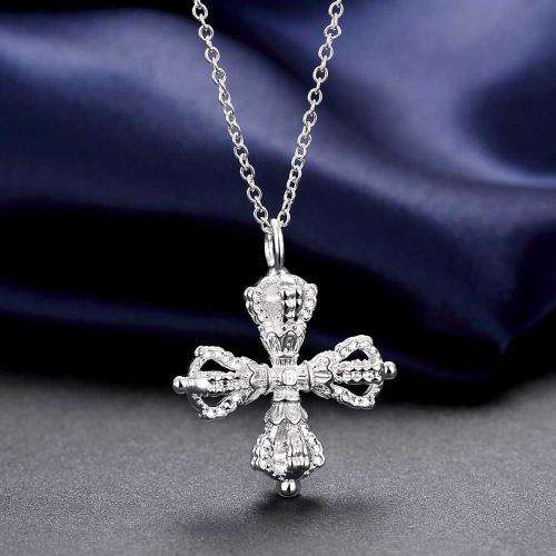 New 925 Sterling silver filled Chunky cross design pendant with FREE chain included
